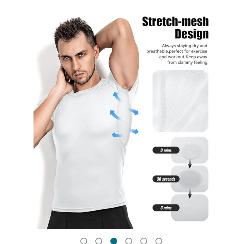 Bundle of 2 Men's Compression Shirts- black and white- size small